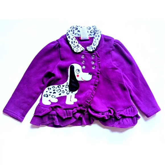 Buster Brown Purple Kids Sweater with Dog Design - Picture 1 of 8